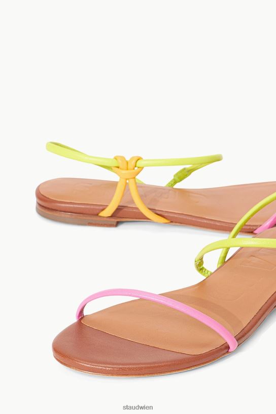 Frauen Lorbeer-Sandale Zitrone multi 466Z913 STAUD Schuhe