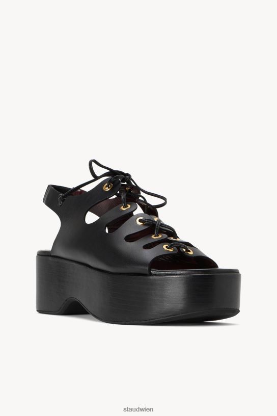 Frauen Quinn-Plateausandale Schwarz 466Z959 STAUD Schuhe