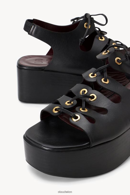 Frauen Quinn-Plateausandale Schwarz 466Z959 STAUD Schuhe