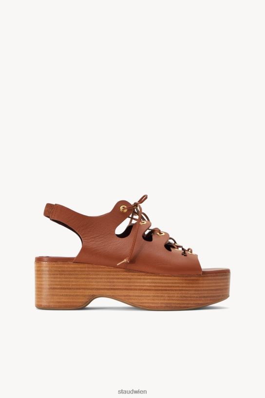 Frauen Quinn-Plateausandale bräunen 466Z960 STAUD Schuhe