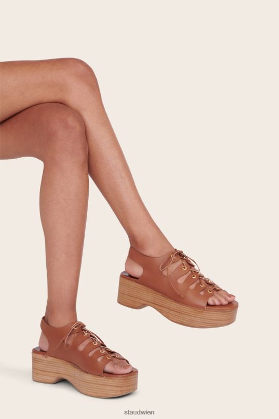 Frauen Quinn-Plateausandale bräunen 466Z960 STAUD Schuhe