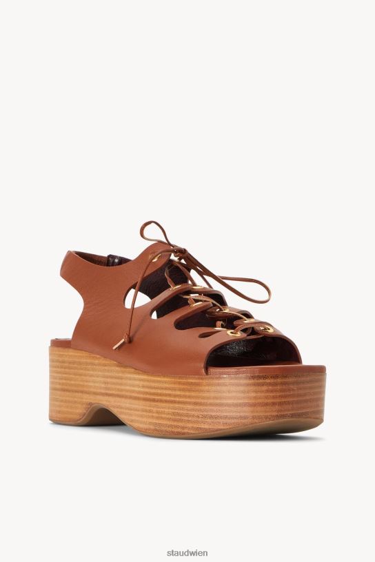Frauen Quinn-Plateausandale bräunen 466Z960 STAUD Schuhe