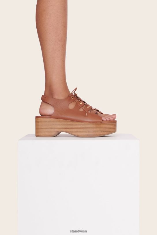 Frauen Quinn-Plateausandale bräunen 466Z960 STAUD Schuhe