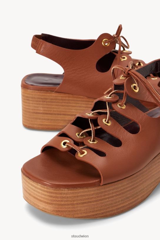 Frauen Quinn-Plateausandale bräunen 466Z960 STAUD Schuhe