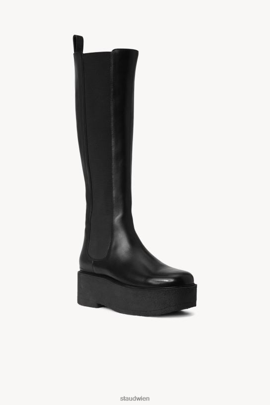 Frauen Palamino hoher Plateaustiefel Schwarz 466Z993 STAUD Schuhe