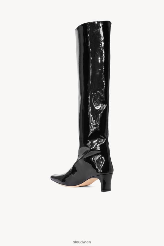 Frauen Wally Boot schwarzes Lackleder 466Z965 STAUD Schuhe