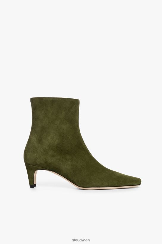 Frauen Wally-Stiefelette aus Wildleder Olive 466Z980 STAUD Schuhe
