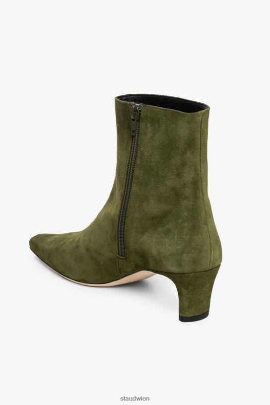 Frauen Wally-Stiefelette aus Wildleder Olive 466Z980 STAUD Schuhe