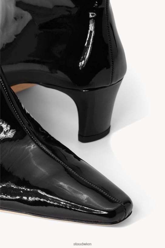 Frauen Wally-Stiefelette schwarzes Lackleder 466Z979 STAUD Schuhe