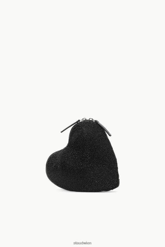 Frauen Perlenherz-Clutch Schwarz 466Z836 STAUD Zubehör