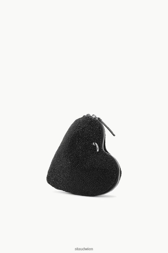 Frauen Perlenherz-Clutch Schwarz 466Z836 STAUD Zubehör