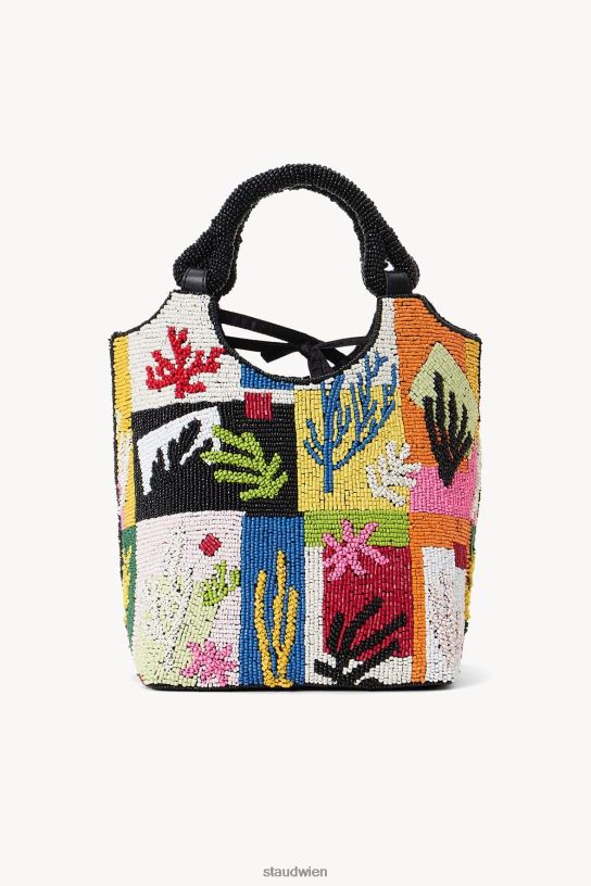 Frauen Perlen-Cote-Tasche Korallen-Patchwork 466Z807 STAUD Zubehör