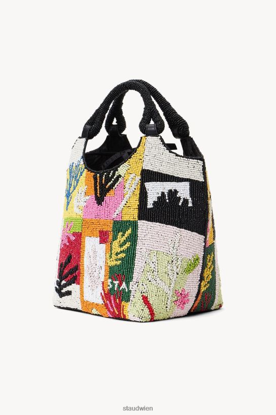 Frauen Perlen-Cote-Tasche Korallen-Patchwork 466Z807 STAUD Zubehör