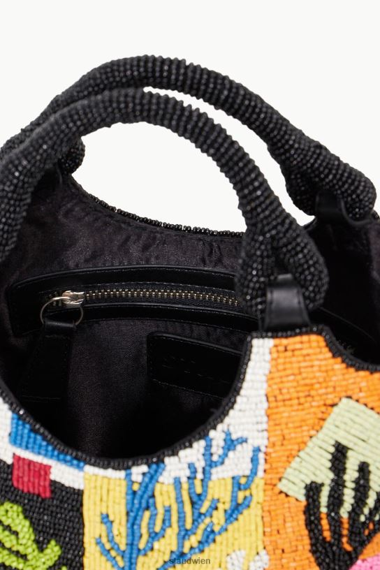 Frauen Perlen-Cote-Tasche Korallen-Patchwork 466Z807 STAUD Zubehör