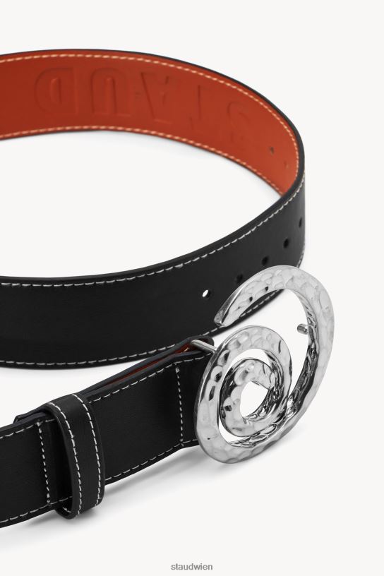 Frauen Gürtel mit Wirbelschnalle Schwarz 466Z851 STAUD Zubehör