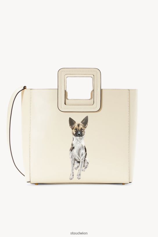 Frauen Maßgeschneiderte Shirley-Ledertasche Creme 466Z1016 STAUD Zubehör