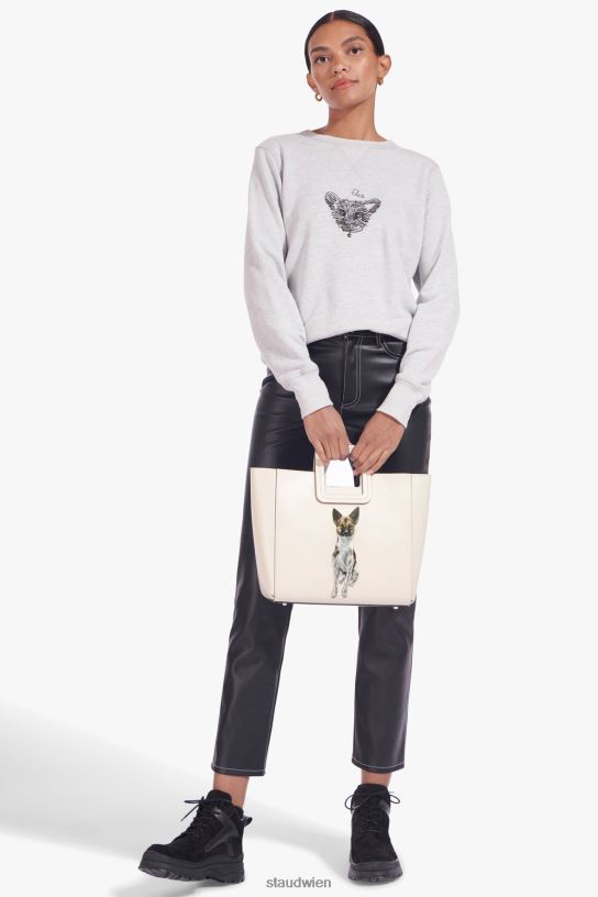 Frauen Maßgeschneiderte Shirley-Ledertasche Creme 466Z1016 STAUD Zubehör