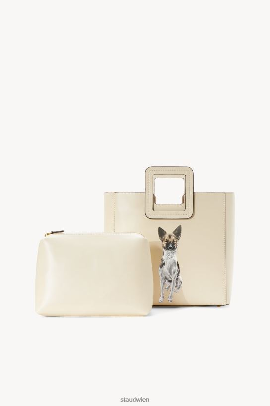 Frauen Maßgeschneiderte Shirley-Ledertasche Creme 466Z1016 STAUD Zubehör