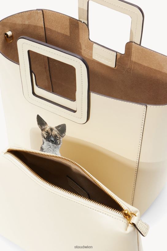 Frauen Maßgeschneiderte Shirley-Ledertasche Creme 466Z1016 STAUD Zubehör