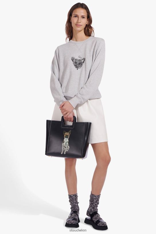 Frauen Maßgeschneiderte Shirley-Ledertasche Schwarz 466Z1014 STAUD Zubehör