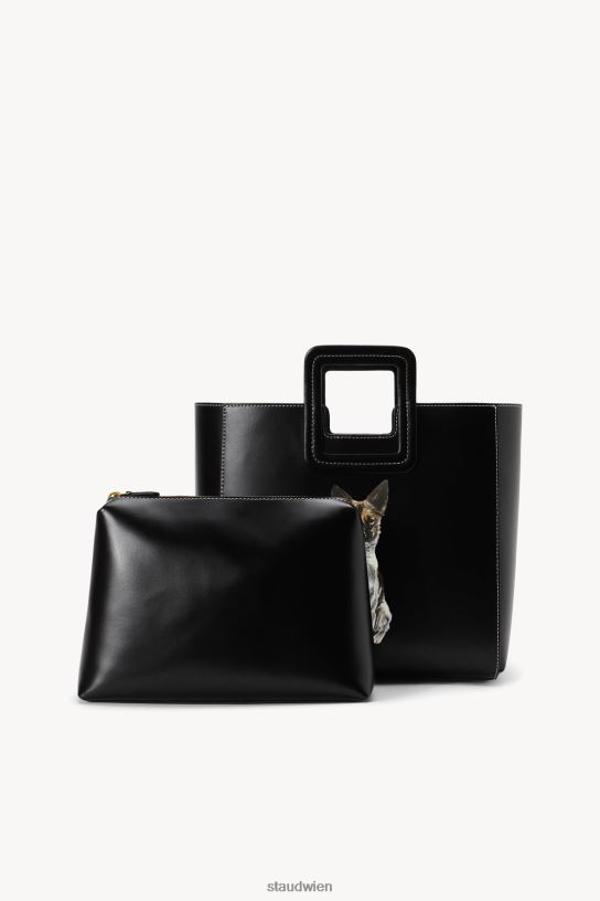 Frauen Maßgeschneiderte Shirley-Ledertasche Schwarz 466Z1014 STAUD Zubehör