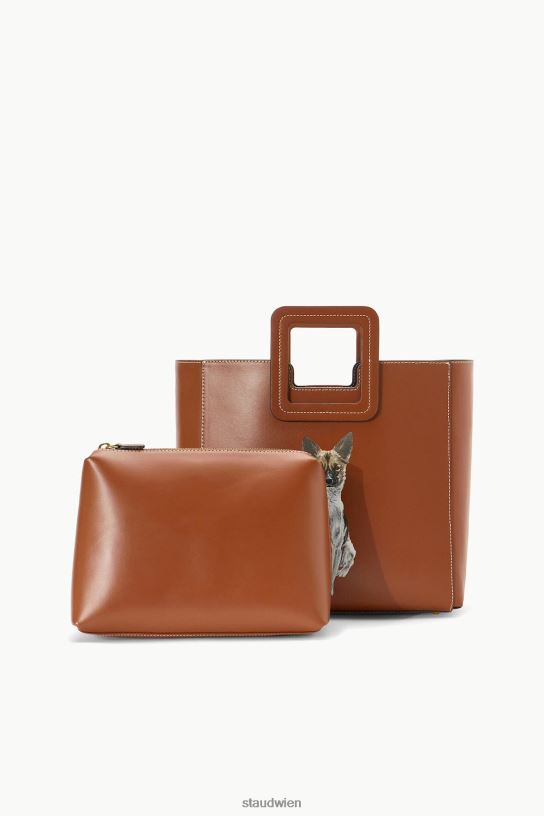 Frauen Maßgeschneiderte Shirley-Ledertasche bräunen 466Z1013 STAUD Zubehör