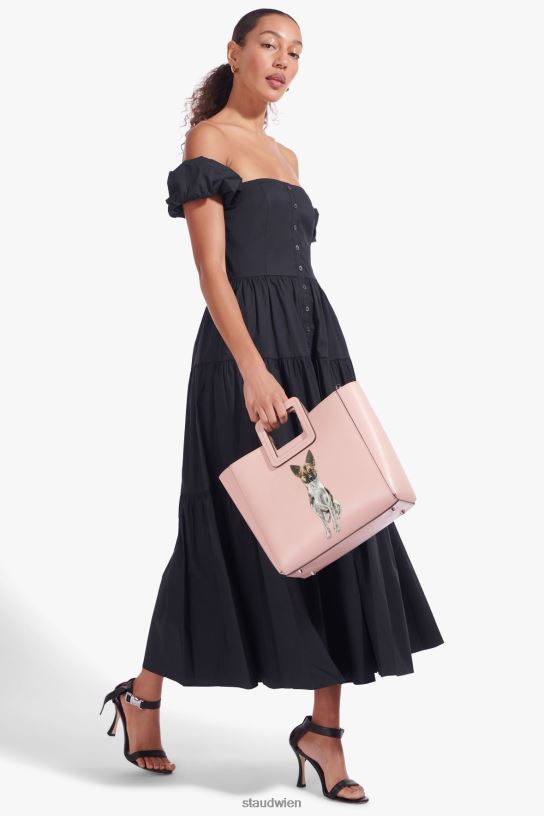 Frauen Maßgeschneiderte Shirley-Ledertasche erröten 466Z1015 STAUD Zubehör