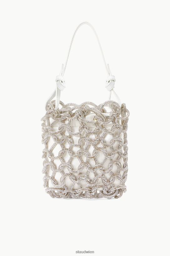 Frauen Tini-Kristalltasche mit Strasssteinen Weiss 466Z1044 STAUD Braut-