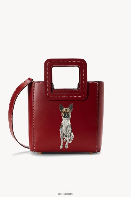 Frauen Maßgeschneiderte Mini-Shirley-Ledertasche Cognac 466Z1010 STAUD Zubehör