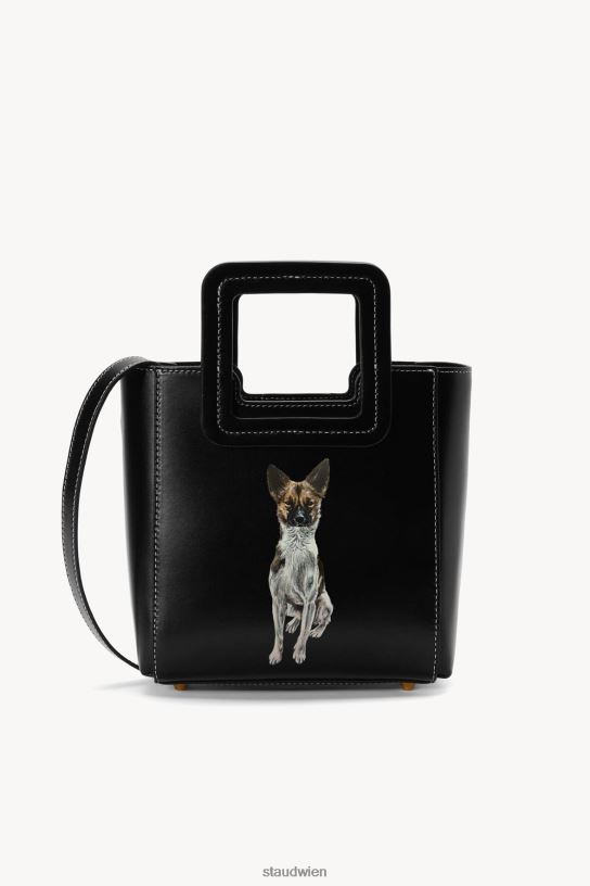 Frauen Maßgeschneiderte Mini-Shirley-Ledertasche Schwarz 466Z1012 STAUD Zubehör