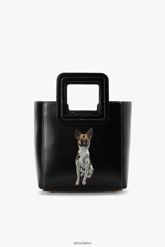 Frauen Maßgeschneiderte Mini-Shirley-Ledertasche Schwarz 466Z1012 STAUD Zubehör