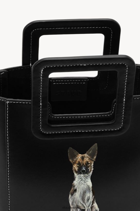 Frauen Maßgeschneiderte Mini-Shirley-Ledertasche Schwarz 466Z1012 STAUD Zubehör