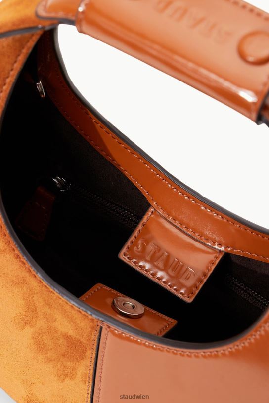 Frauen Mini-Mond-Split-Tasche Tabak 466Z815 STAUD Zubehör
