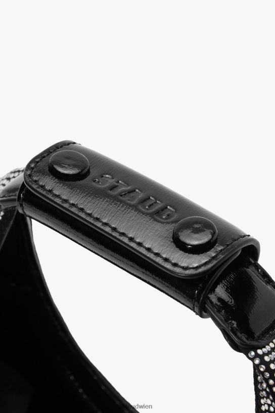 Frauen Mini-Mondkristall-Tasche schwarze Strasssteine 466Z814 STAUD Zubehör