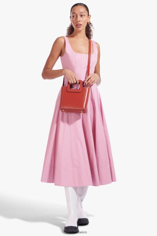 Frauen Mini-Shirley-Ledertasche Cognac 466Z823 STAUD Zubehör