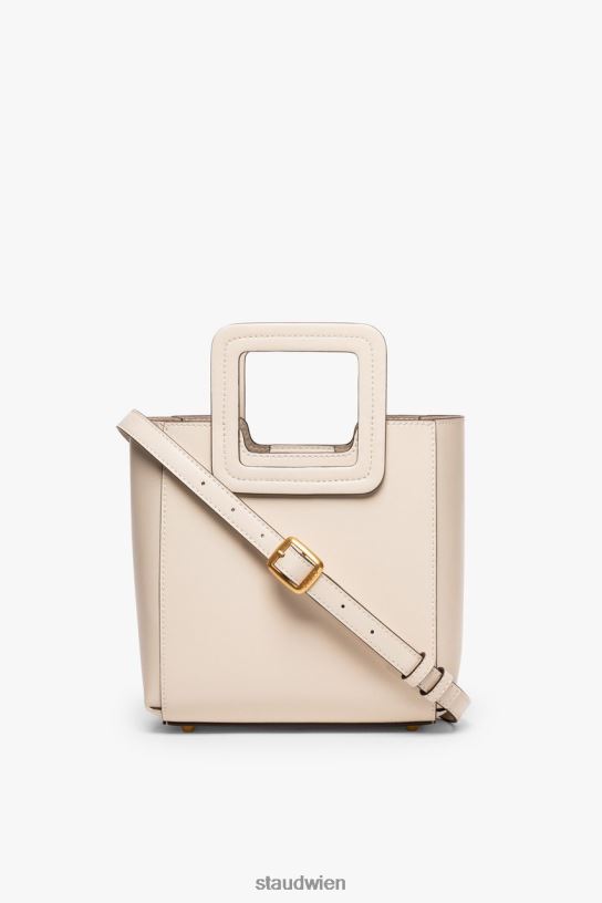 Frauen Mini-Shirley-Ledertasche Creme 466Z824 STAUD Zubehör