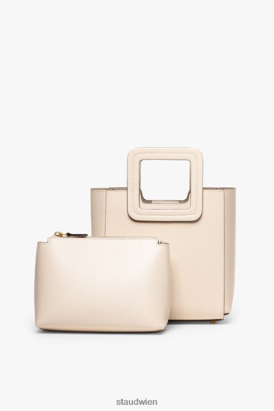 Frauen Mini-Shirley-Ledertasche Creme 466Z824 STAUD Zubehör