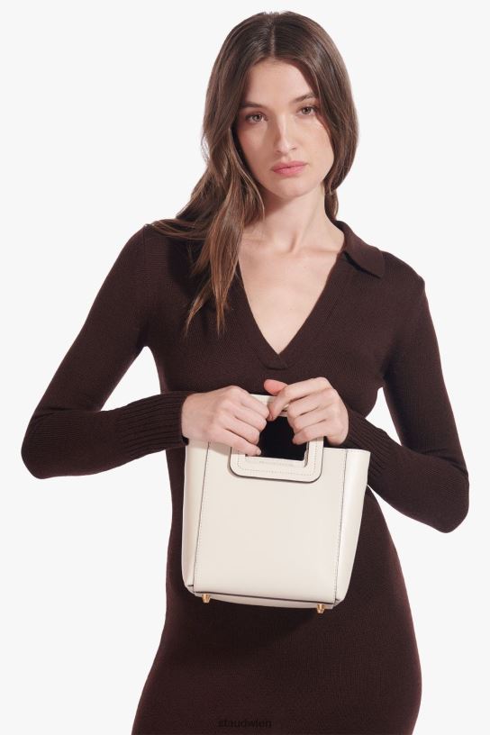 Frauen Mini-Shirley-Ledertasche Creme 466Z824 STAUD Zubehör