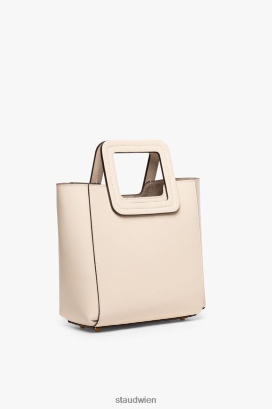 Frauen Mini-Shirley-Ledertasche Creme 466Z824 STAUD Zubehör