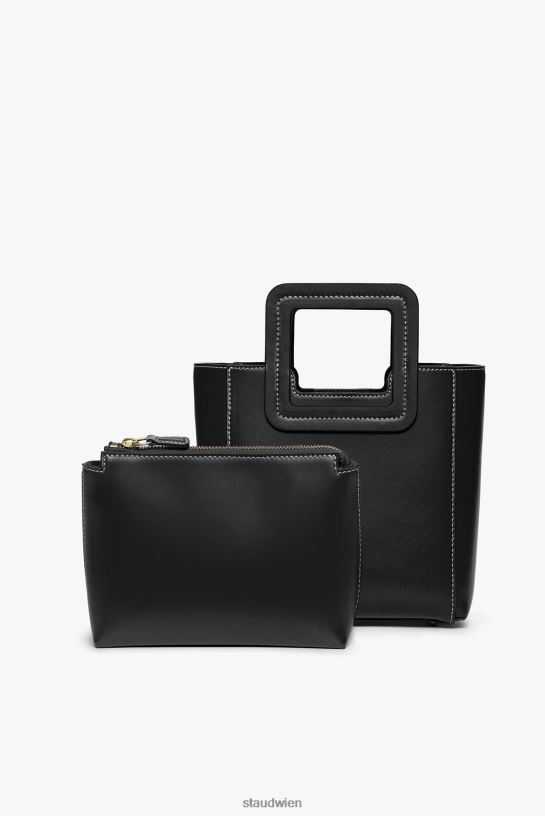 Frauen Mini-Shirley-Ledertasche Schwarz 466Z830 STAUD Zubehör
