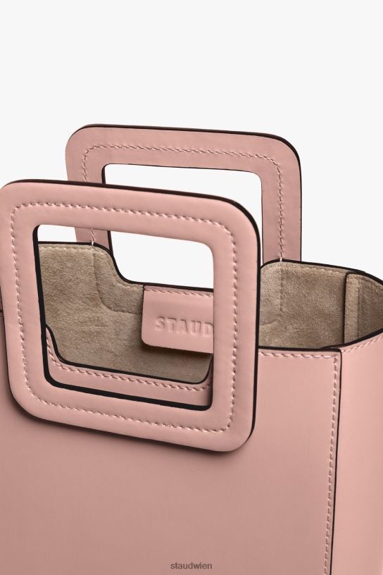 Frauen Mini-Shirley-Ledertasche dunkles Rouge 466Z825 STAUD Zubehör