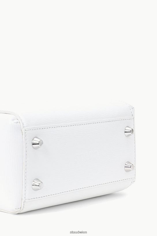 Frauen Mini-Shirley-Ledertasche weiß schwarz 466Z821 STAUD Zubehör