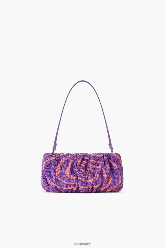 Frauen Sitzsack aus Perlen Amethystsäurewirbel 466Z677 STAUD Kleidung