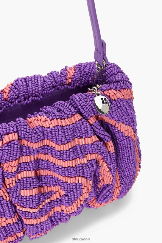 Frauen Sitzsack aus Perlen Amethystsäurewirbel 466Z677 STAUD Kleidung