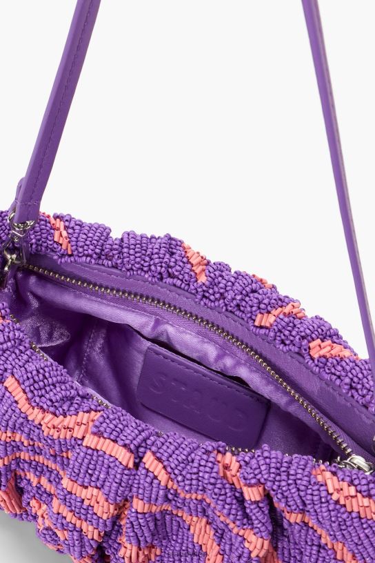 Frauen Sitzsack aus Perlen Amethystsäurewirbel 466Z677 STAUD Kleidung