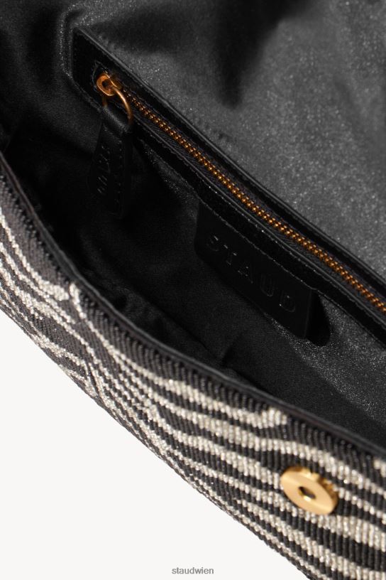 Frauen Tommy-Perlentasche Schwarz-Weiss 466Z718 STAUD Kleidung