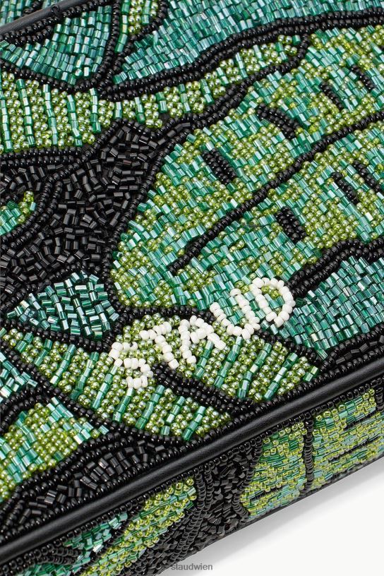Frauen Tommy-Perlentasche grüne Palme 466Z721 STAUD Kleidung