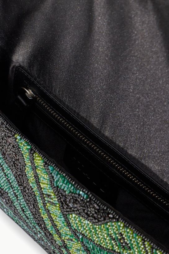 Frauen Tommy-Perlentasche grüne Palme 466Z721 STAUD Kleidung