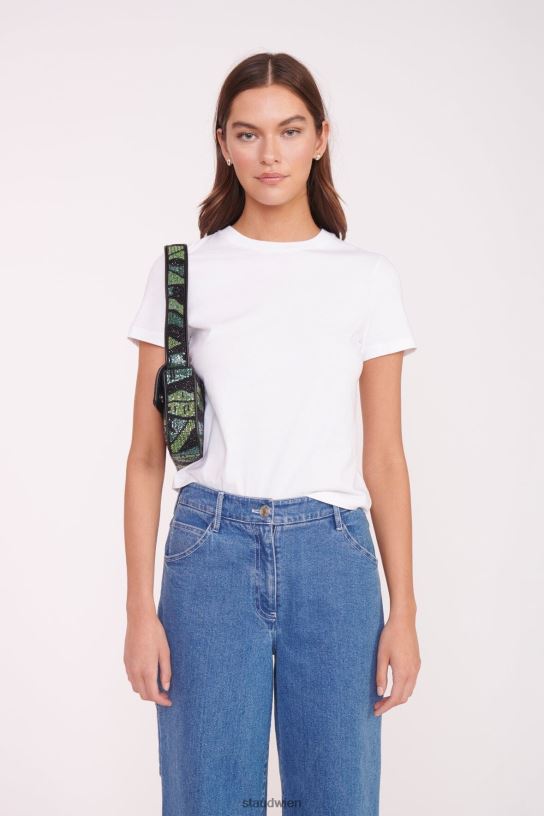Frauen Tommy-Perlentasche grüne Palme 466Z721 STAUD Kleidung