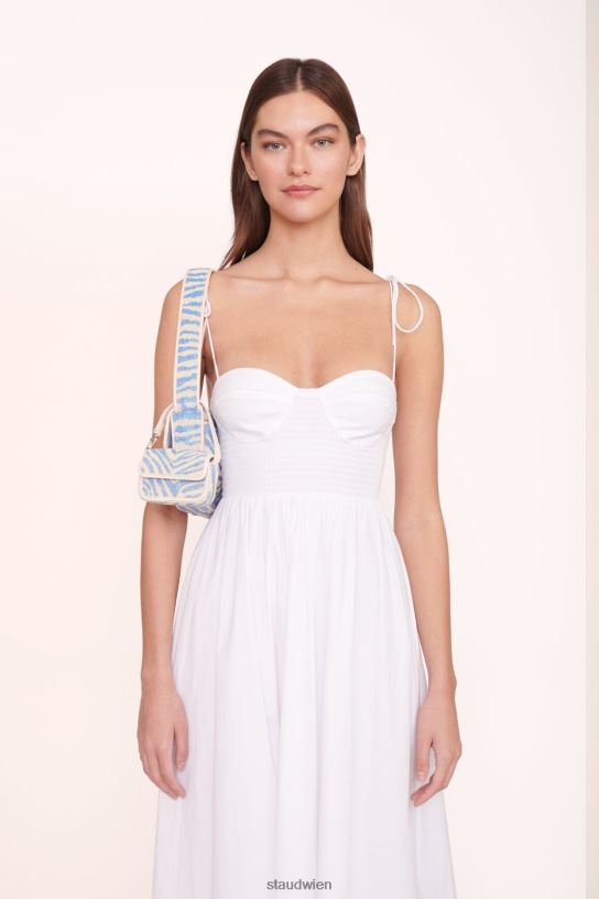 Frauen Tommy-Perlentasche hellblaue Creme 466Z722 STAUD Kleidung